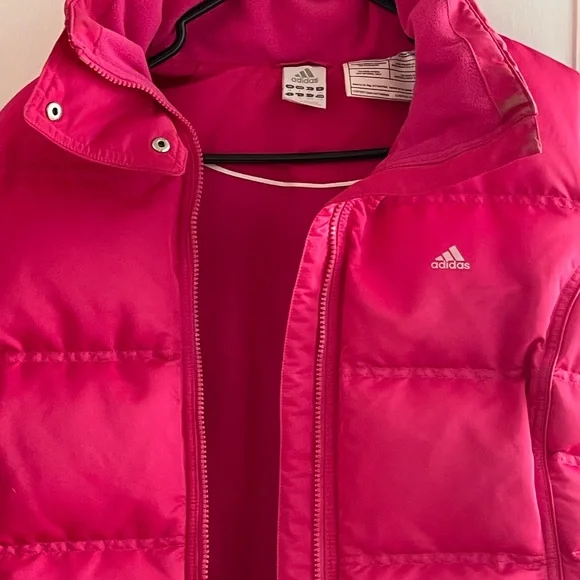 (NEW)adidas Hot Pink Down Puffer Vest - Picture 5 of 16